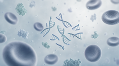 Illustrated cellfree DNA fragments in blood plasma