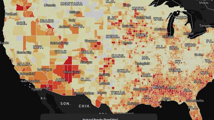 Many COVID-19 Hotspots Affect Areas Around State Borders